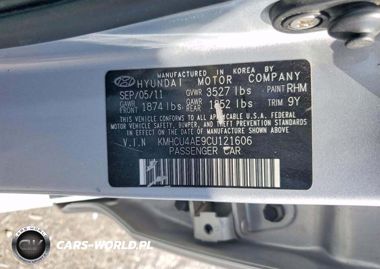 2012 Hyundai Accent Gls VIN:KMHCU4AE9CU121606 - 13