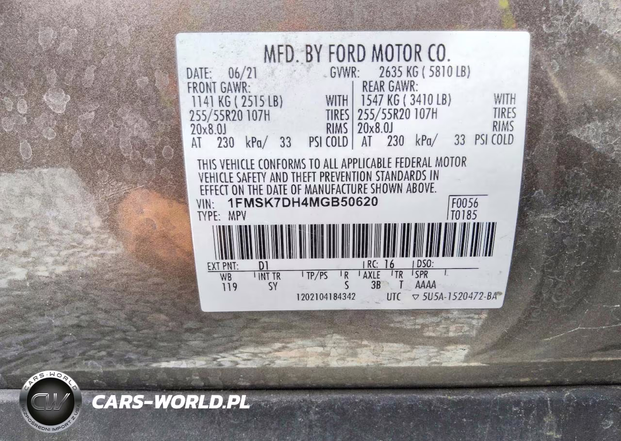 2021 Ford Explorer Xlt VIN:1FMSK7DH4MGB50620 - 13