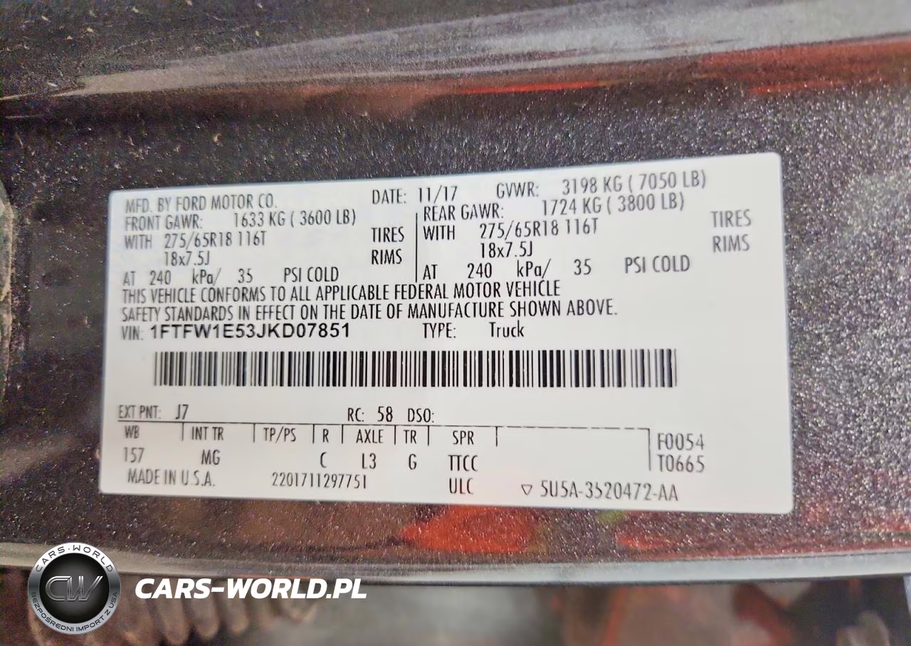 2018 Ford F150 Supercrew VIN:1FTFW1E53JKD07851 - 12