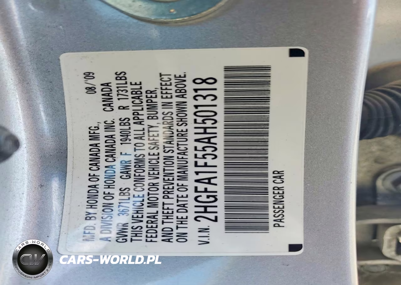 2010 Honda Civic Lx VIN:2HGFA1F55AH501318 - 12