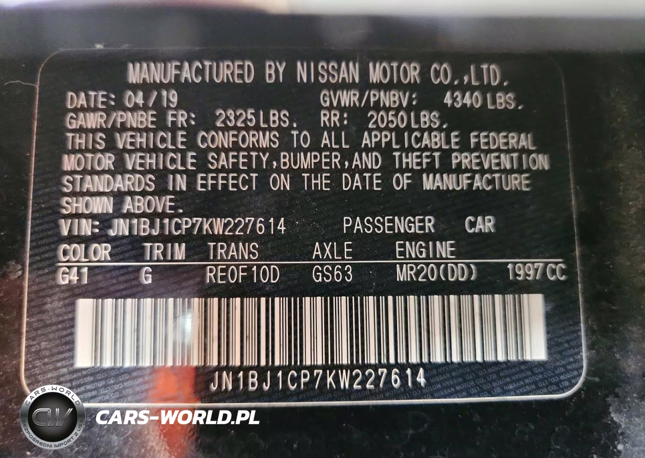 2019 Nissan Rogue Sport Sv VIN:JN1BJ1CP7KW227614 - 13