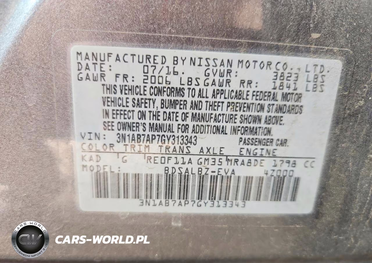 2016 Nissan Sentra S VIN:3N1AB7AP7GY313343 - 13
