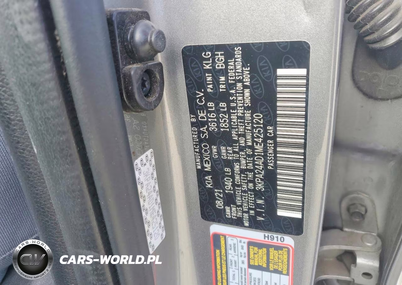 2021 Kia Rio S VIN:3KPA24AD1ME425120 - 12