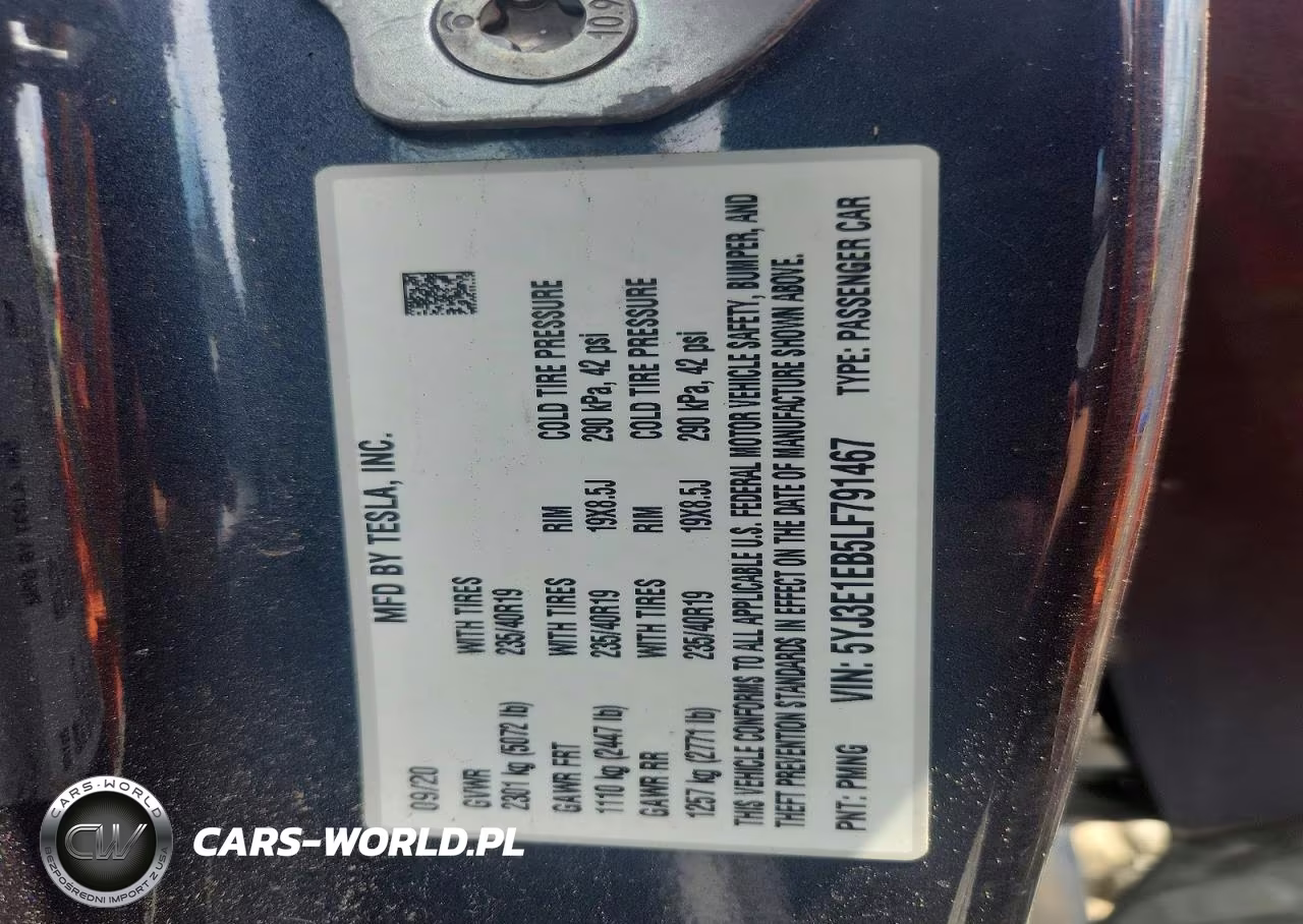 2020 Tesla Model 3 VIN:5YJ3E1EB5LF791467 - 12
