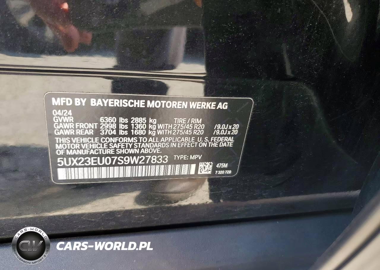 2025 BMW X5 xDrive40I VIN:5UX23EU07S9W27833 - 13
