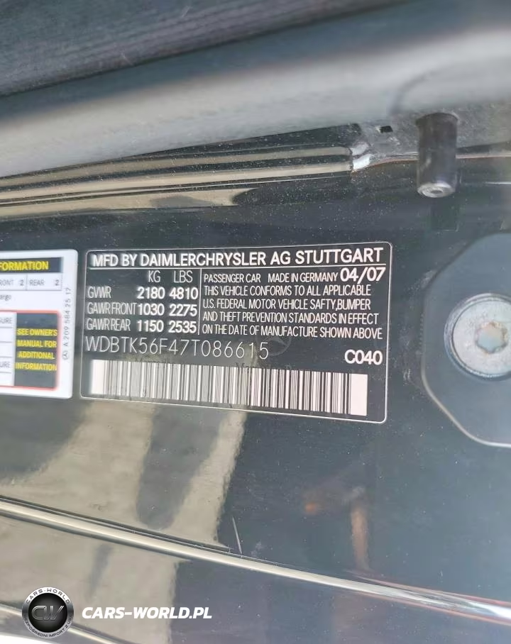 2007 Mercedes-Benz Clk 350 VIN:WDBTK56F47T086615 - 12