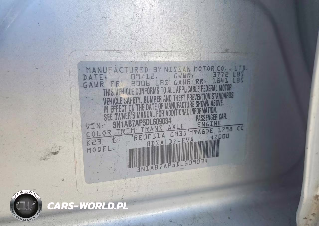 2013 Nissan Sentra S VIN:3N1AB7AP5DL609034 - 12