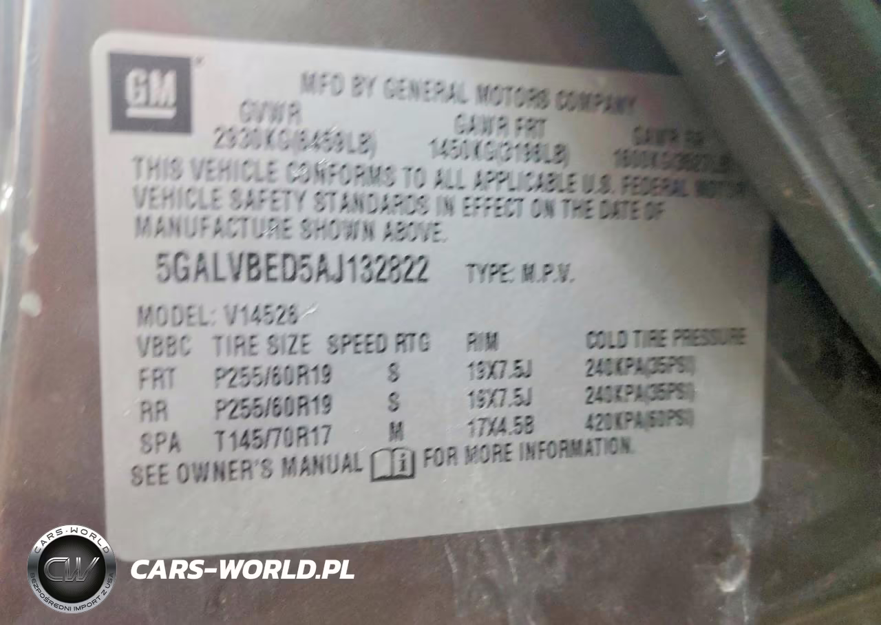 2010 Buick Enclave Cxl VIN:5GALVBED5AJ132822 - 13