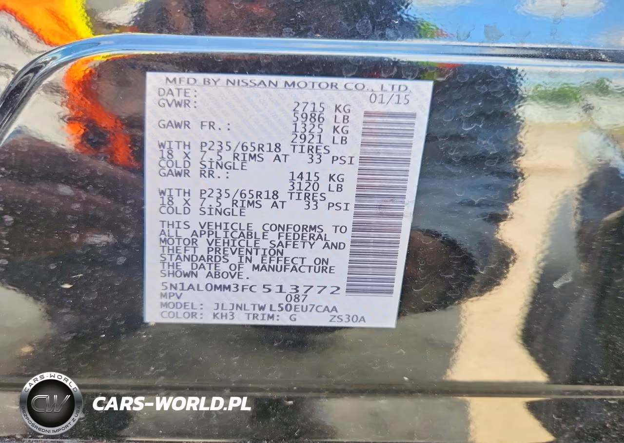 2015 Infiniti Qx60 Base VIN:5N1AL0MM3FC513772 - 12