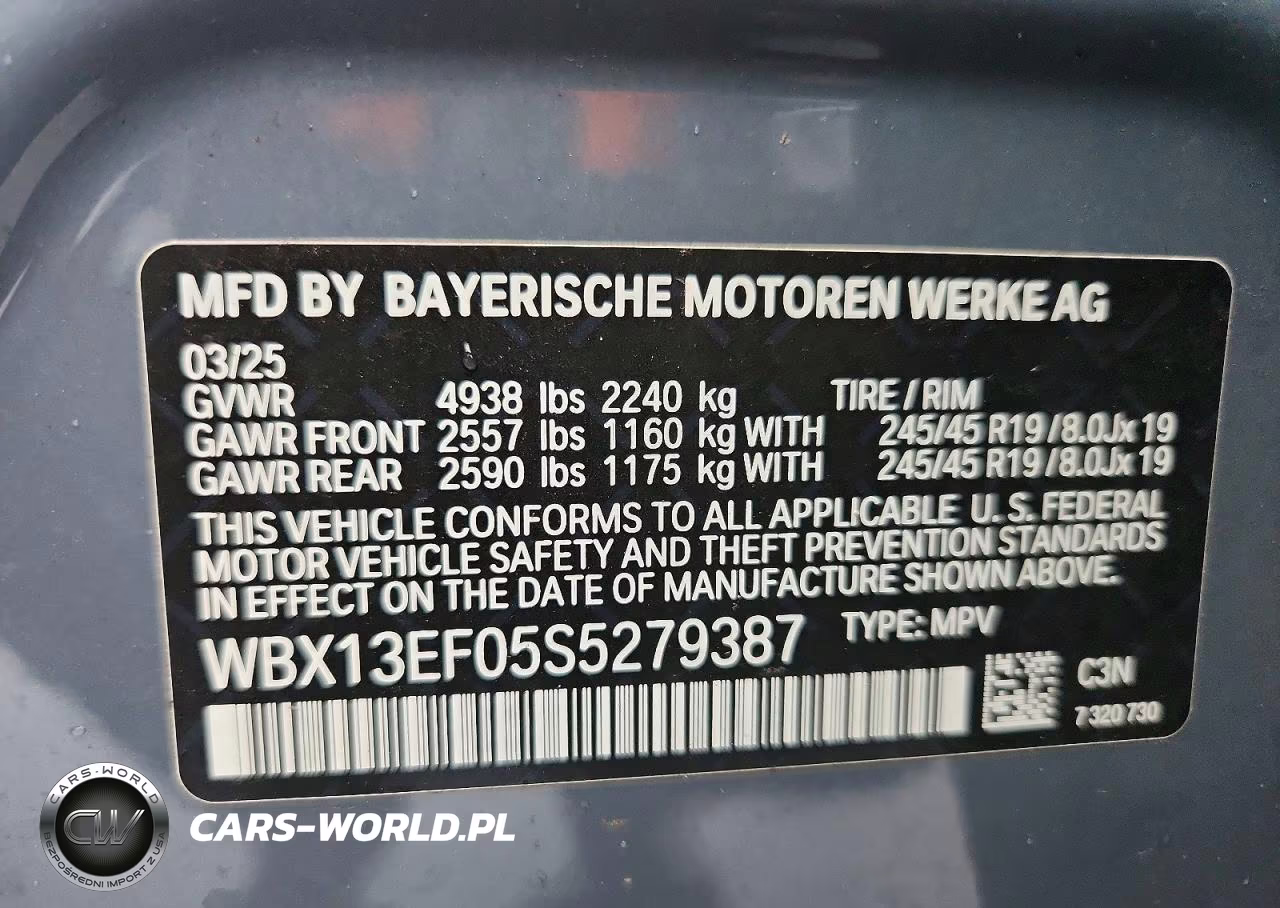 2025 BMW X1 M35I VIN:WBX13EF05S5279387 - 13