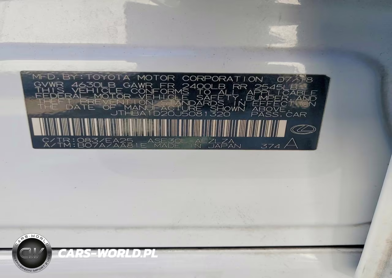 2018 Lexus Is 300 VIN:JTHBA1D20J5081320 - 12