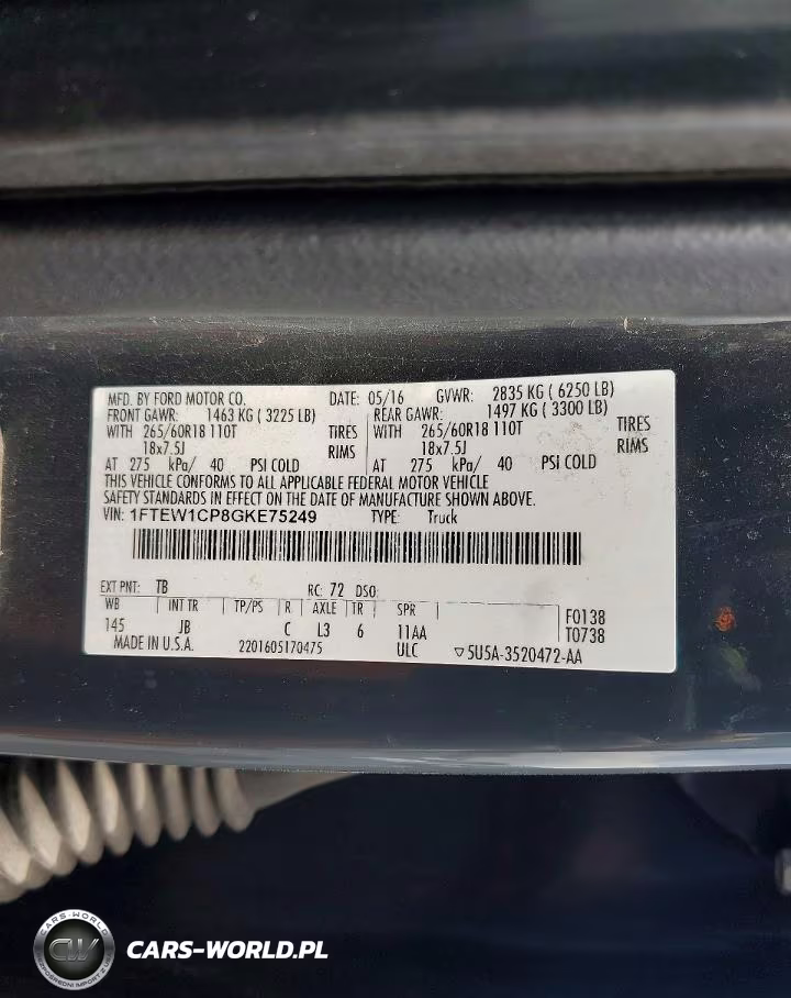 2016 Ford F150 Supercrew VIN:1FTEW1CP8GKE75249 - 12