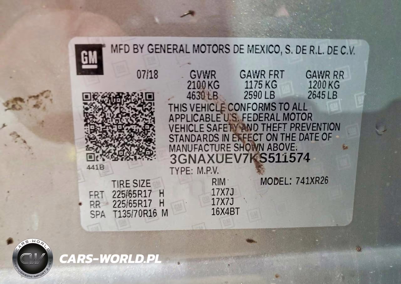 2019 Chevrolet Equinox Lt VIN:3GNAXUEV7KS511574 - 13