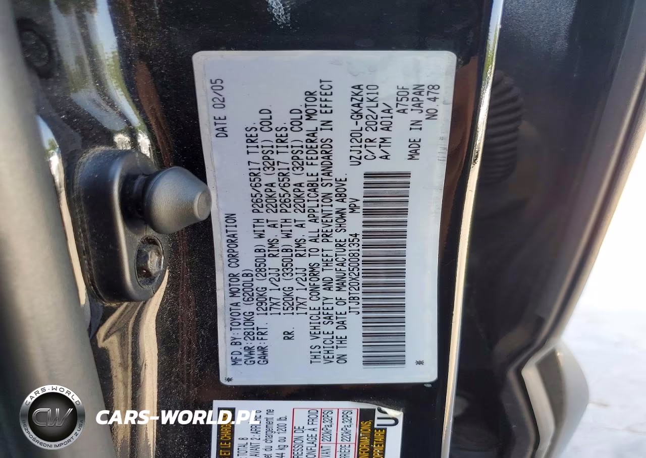 2005 Lexus Gx 470 VIN:JTJBT20X250081354 - 13