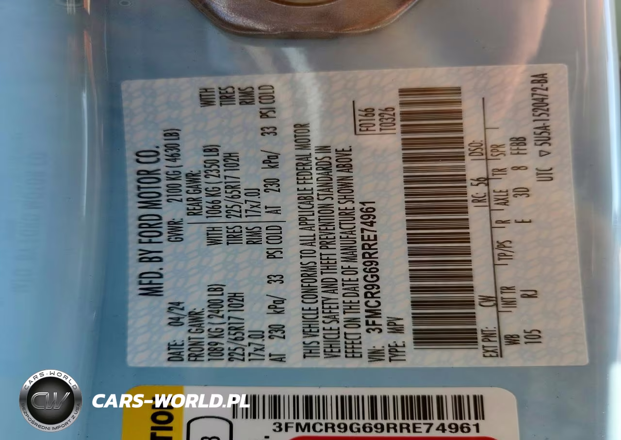 2024 Ford Bronco Sport Heritage VIN:3FMCR9G69RRE74961 - 14