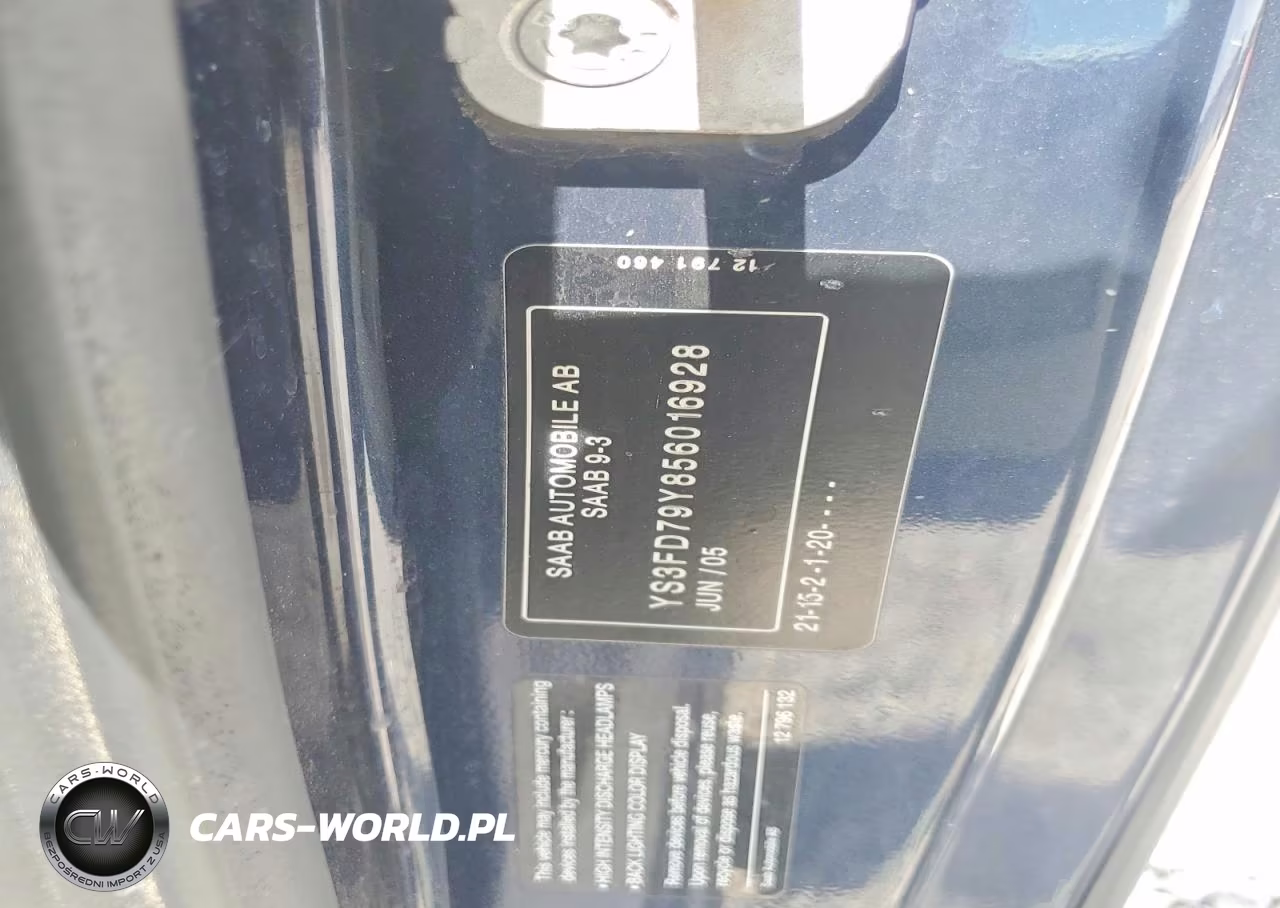 2005 Saab 9-3 Arc VIN:YS3FD79Y856016928 - 12
