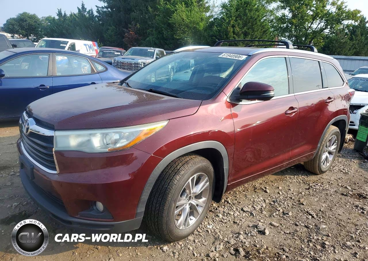 2015 Toyota Highlander Xle VIN:5TDJKRFH3FS157706 - 1