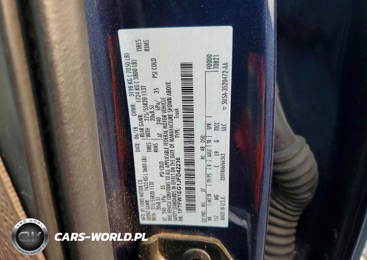 2018 Ford F150 Supercrew VIN:1FTFW1EG1JFD42236 - 12