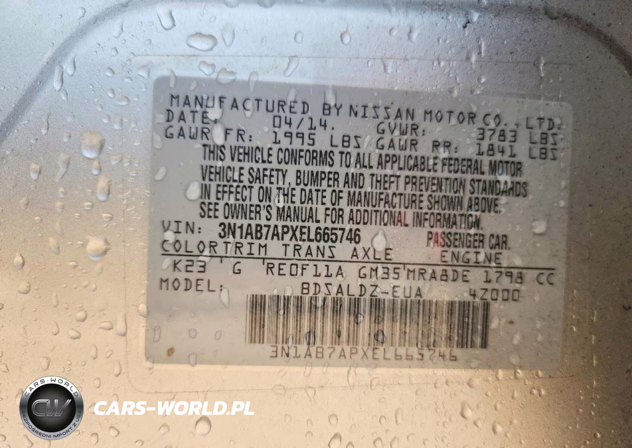 2014 Nissan Sentra Sv VIN:3N1AB7APXEL665746 - 13