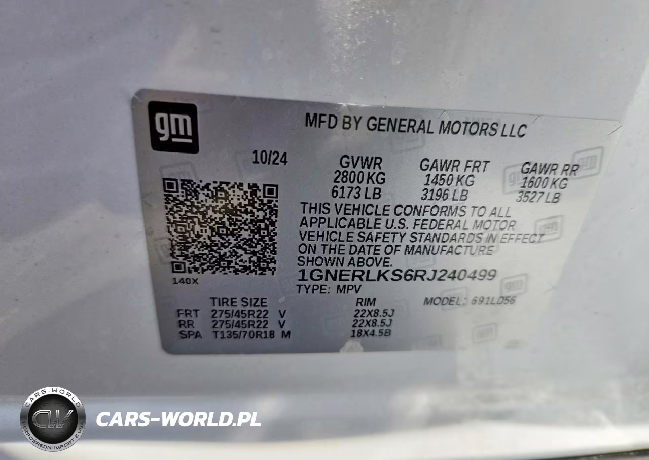 2024 Chevrolet Traverse Rs VIN:1GNERLKS6RJ240499 - 13