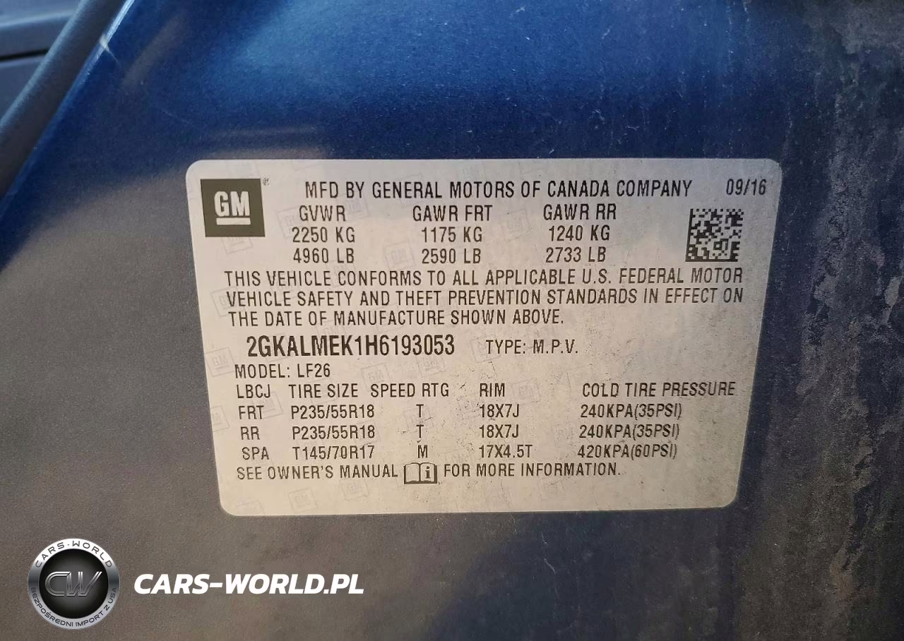 2017 GMC Terrain Sle VIN:2GKALMEK1H6193053 - 12