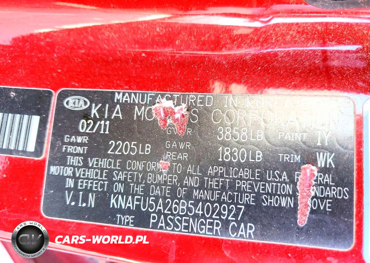 2011 Kia Forte5 Ex VIN:KNAFU5A26B5402927 - 12