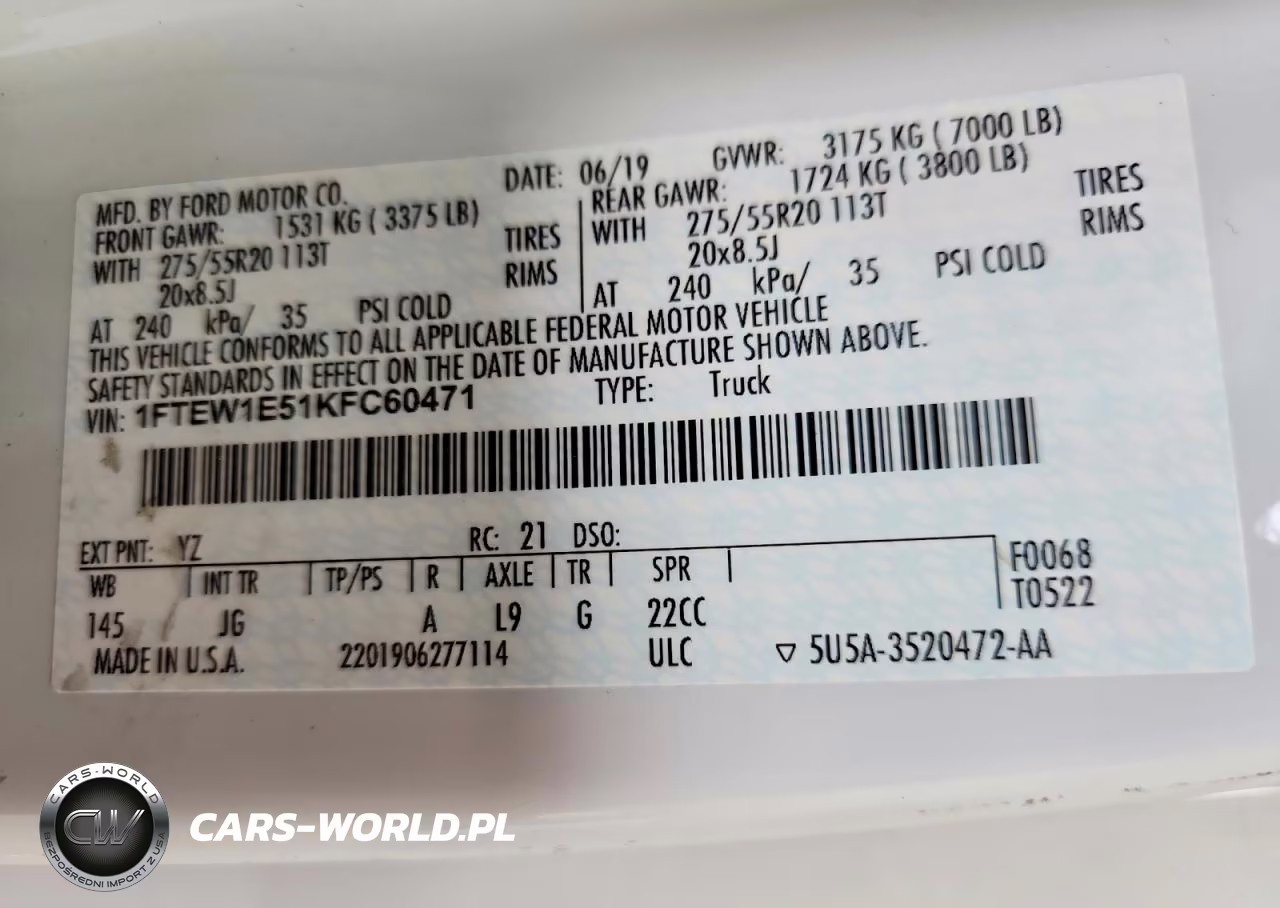 2019 Ford F150 Supercrew VIN:1FTEW1E51KFC60471 - 12