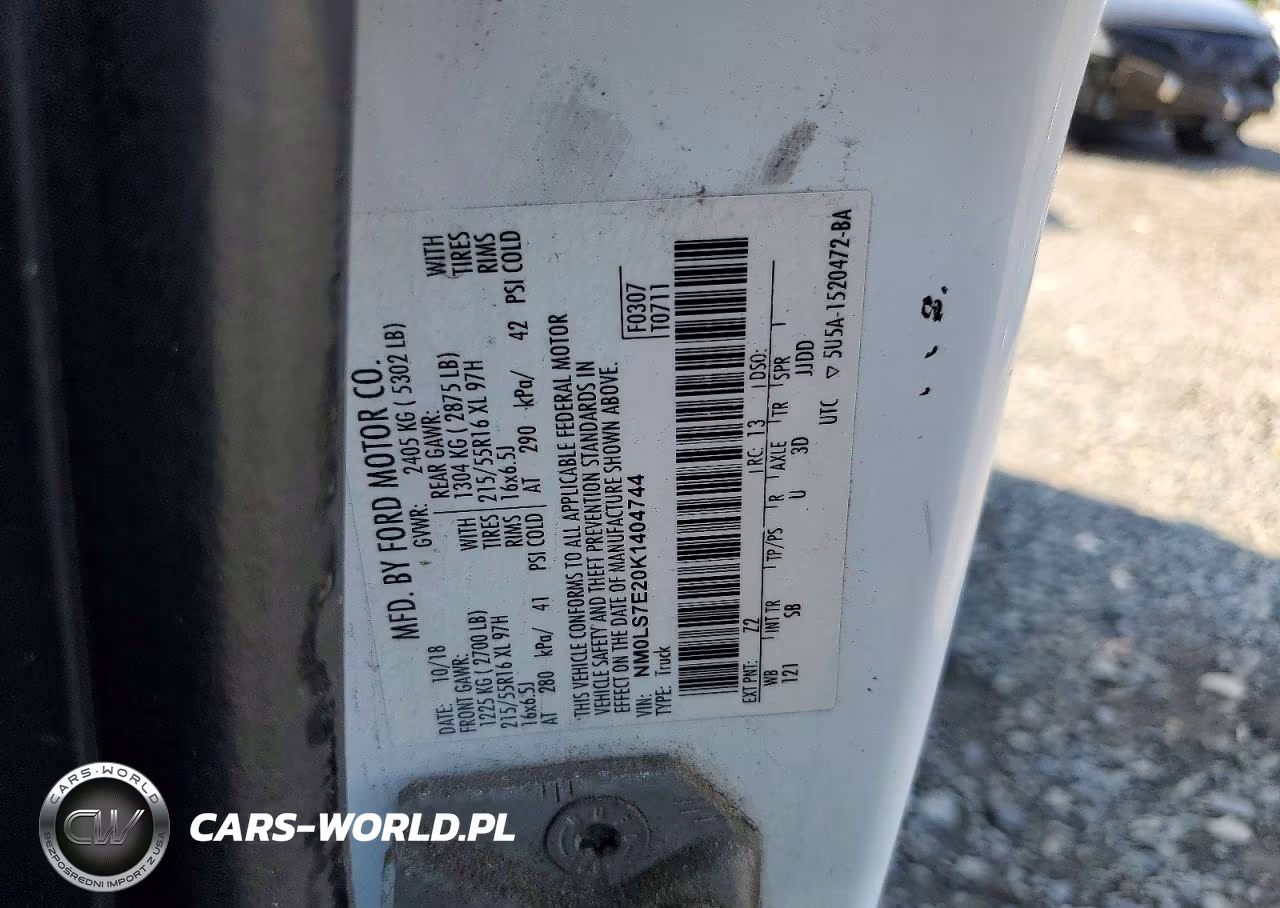 2019 Ford Transit Connect Xl Delivery Van VIN:NM0LS7E20K1404744 - 13