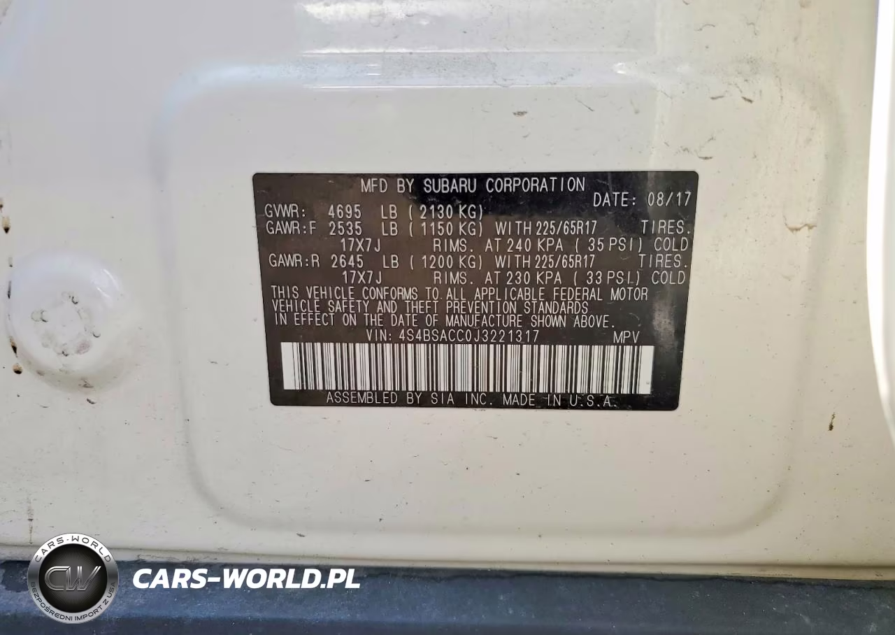 2018 Subaru Outback 2.5I Premium VIN:4S4BSACC0J3221317 - 13