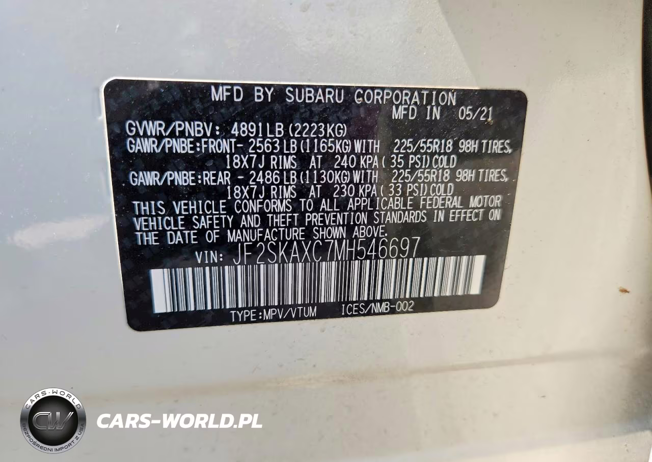 2021 Subaru Forester Touring VIN:JF2SKAXC7MH546697 - 13