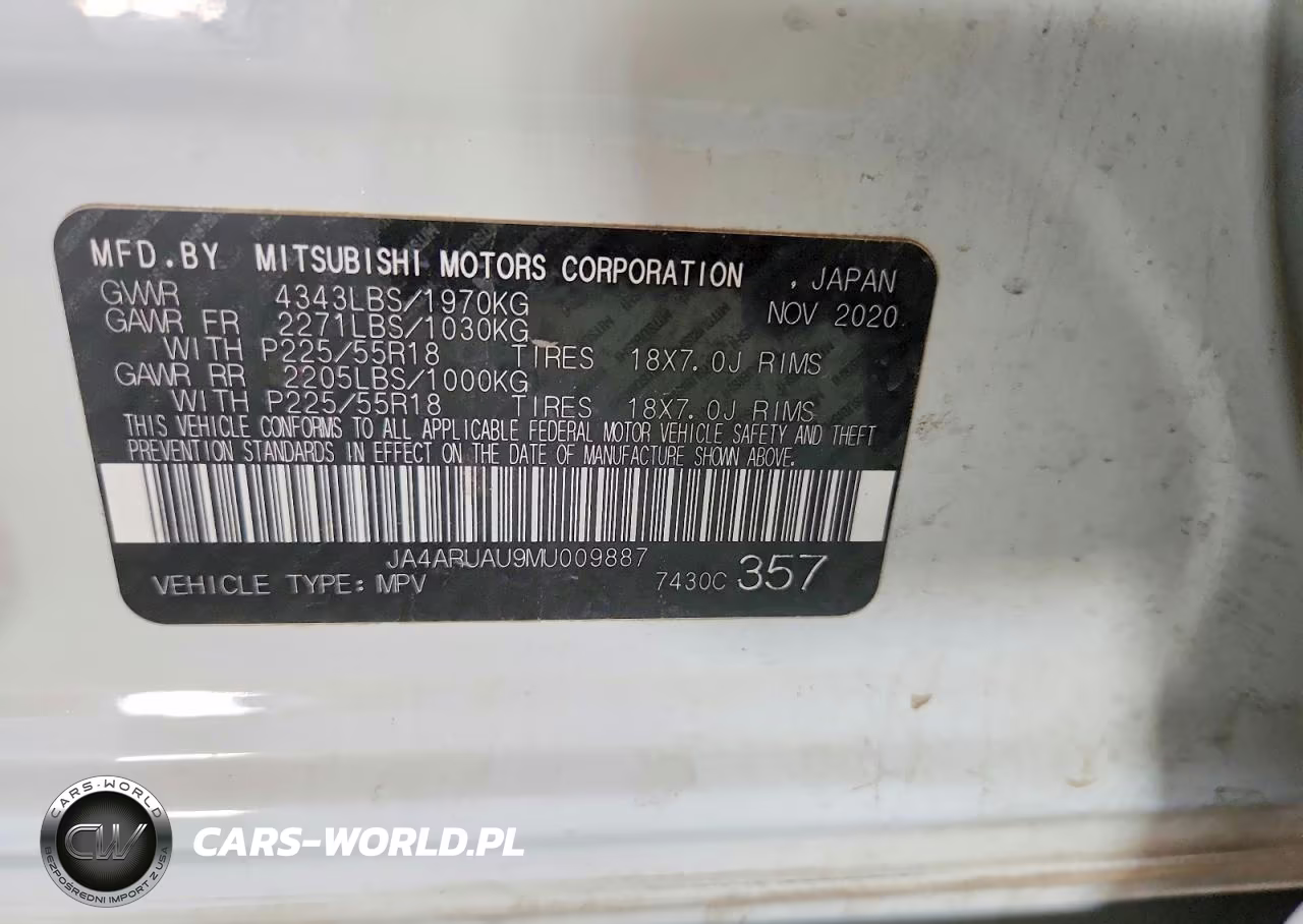 2021 Mitsubishi Outlander Sport Es VIN:JA4ARUAU9MU009887 - 13