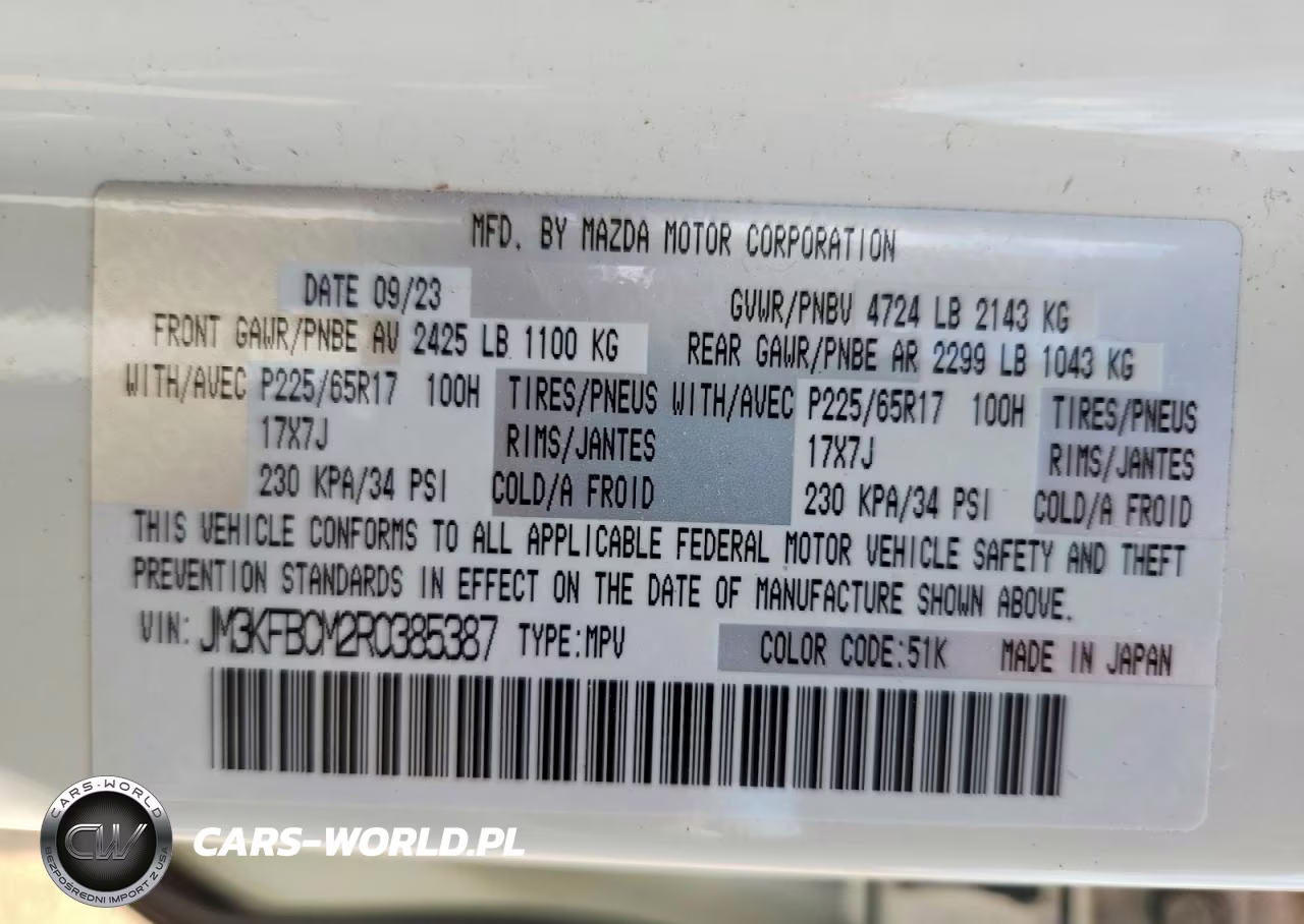 2024 Mazda Cx-5 Preferred VIN:JM3KFBCM2R0385387 - 12