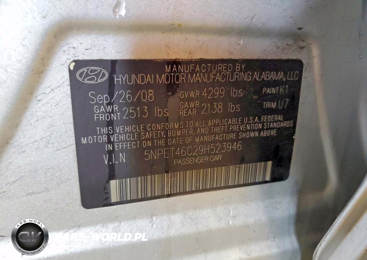 2009 Hyundai Sonata Gls VIN:5NPET46C29H523946 - 12