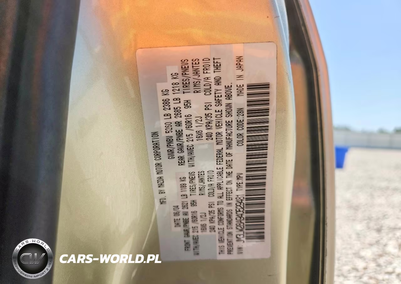 2004 Mazda Mpv VIN:JM3LW28A940529481 - 13
