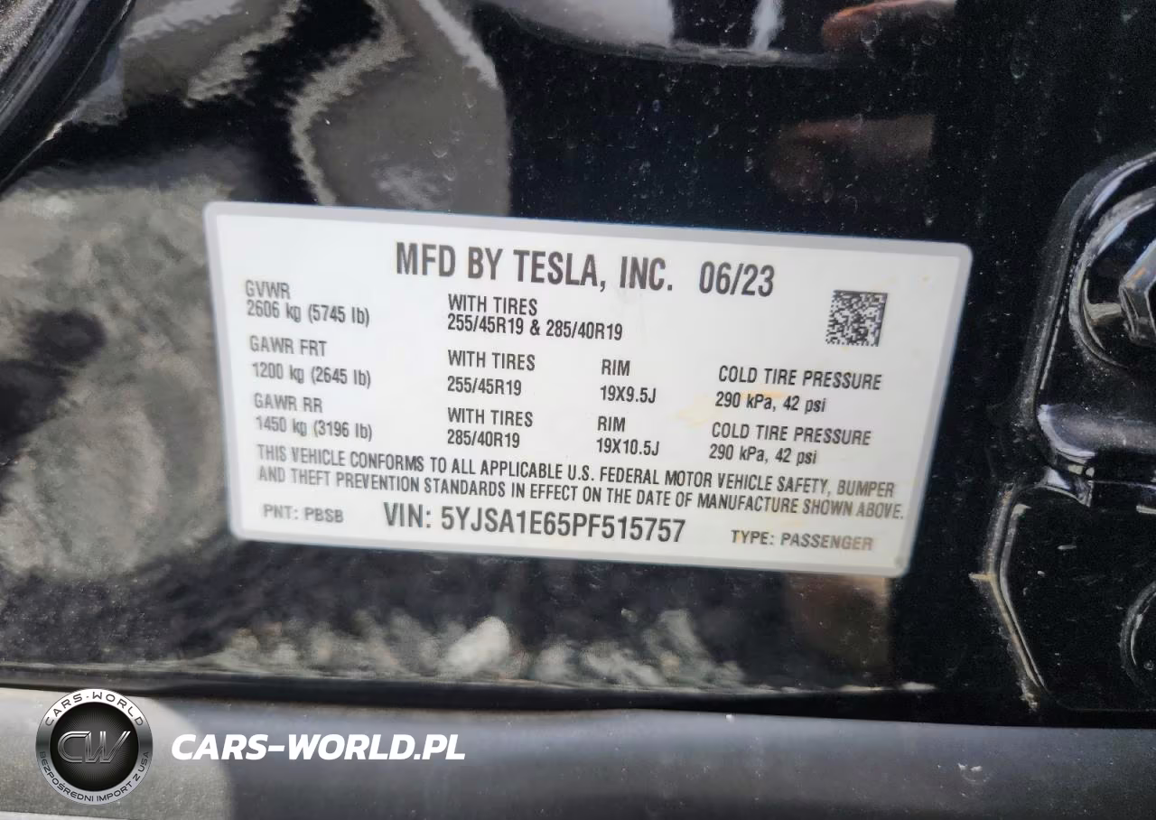 2023 Tesla Model S VIN:5YJSA1E65PF515757 - 12