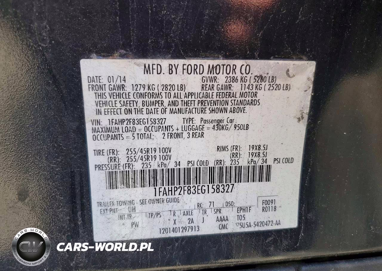 2014 Ford Taurus Limited VIN:1FAHP2F83EG158327 - 12