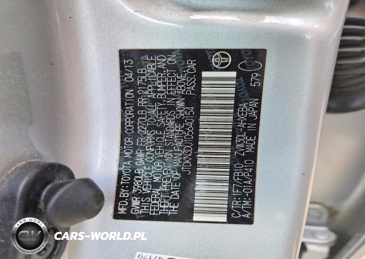 2013 Toyota Prius Two VIN:JTDKN3DU1D5640154 - 12