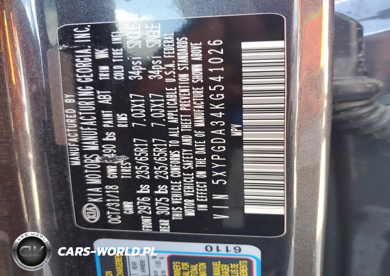 2019 Kia Sorento Lx VIN:5XYPGDA34KG541026 - 14
