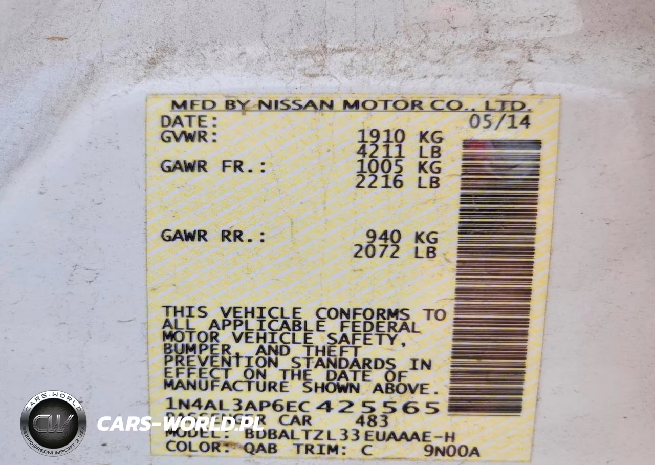 2014 Nissan Altima 2.5 Sv VIN:1N4AL3AP6EC425565 - 13