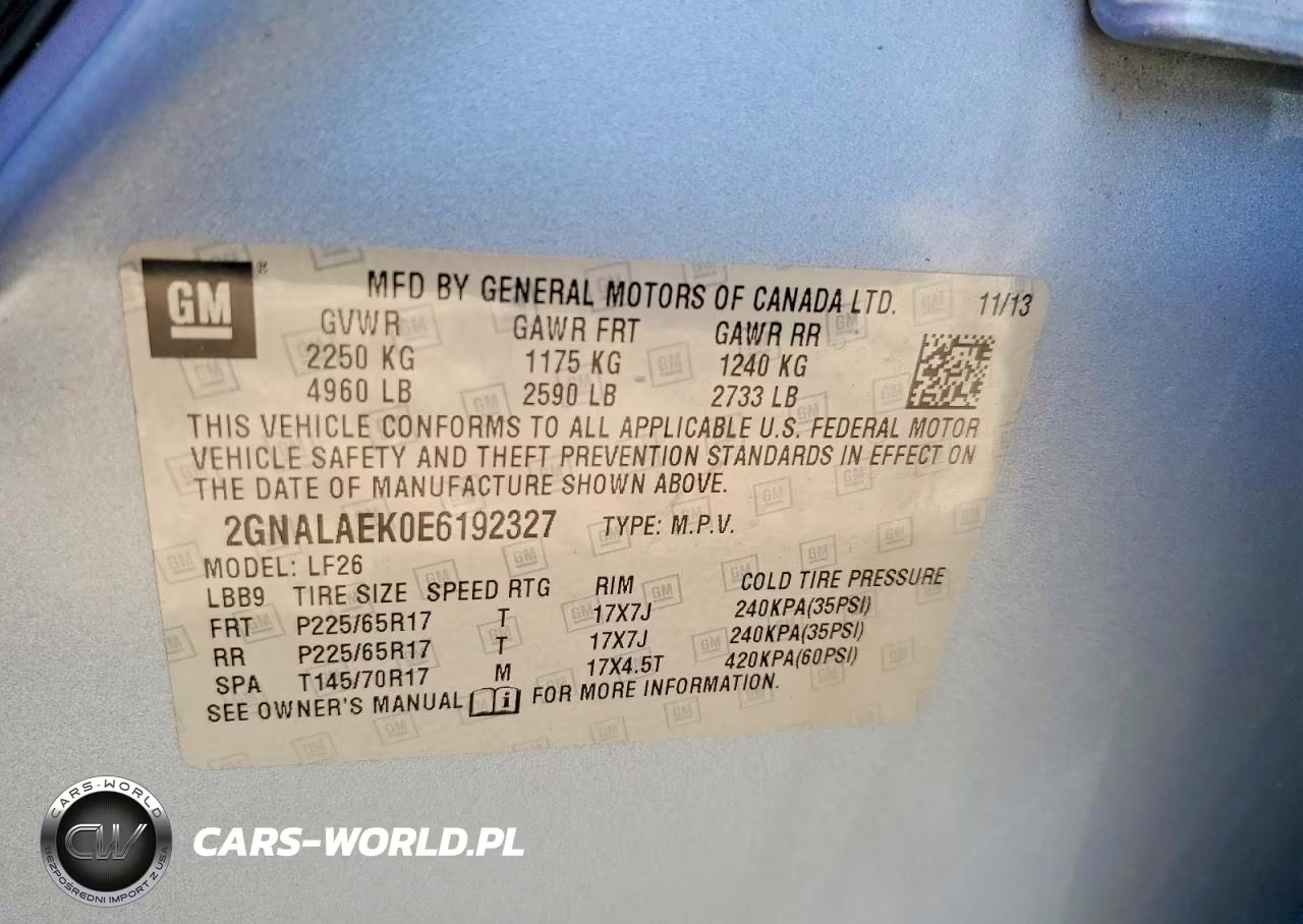 2014 Chevrolet Equinox Ls VIN:2GNALAEK0E6192327 - 13