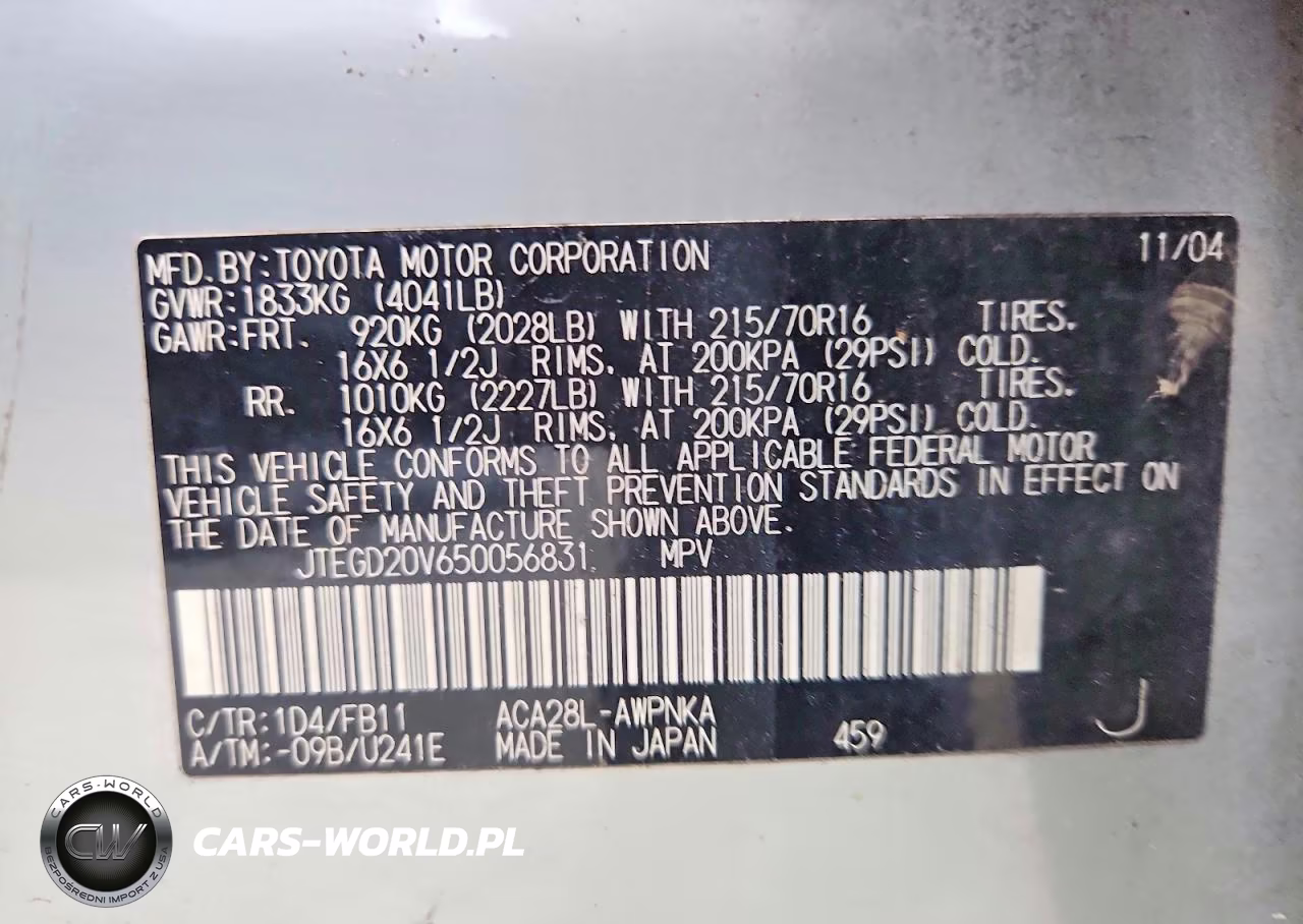2005 Toyota Rav4 Base VIN:JTEGD20V650056831 - 13