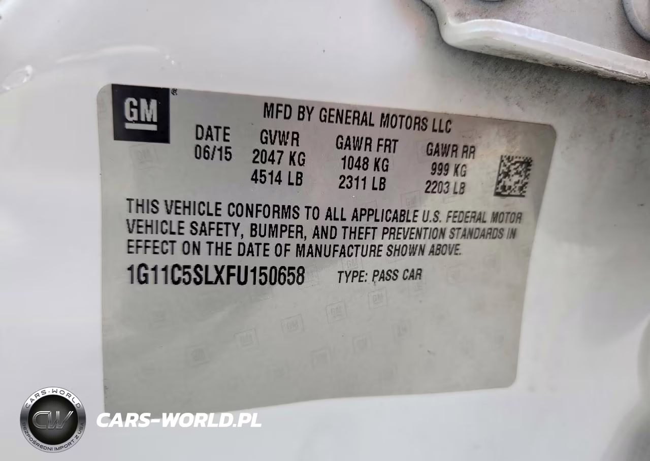 2015 Chevrolet Malibu 1Lt VIN:1G11C5SLXFU150658 - 12