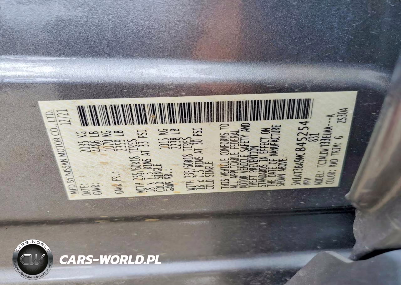 2021 Nissan Rogue Sv VIN:5N1AT3BA9MC845254 - 13