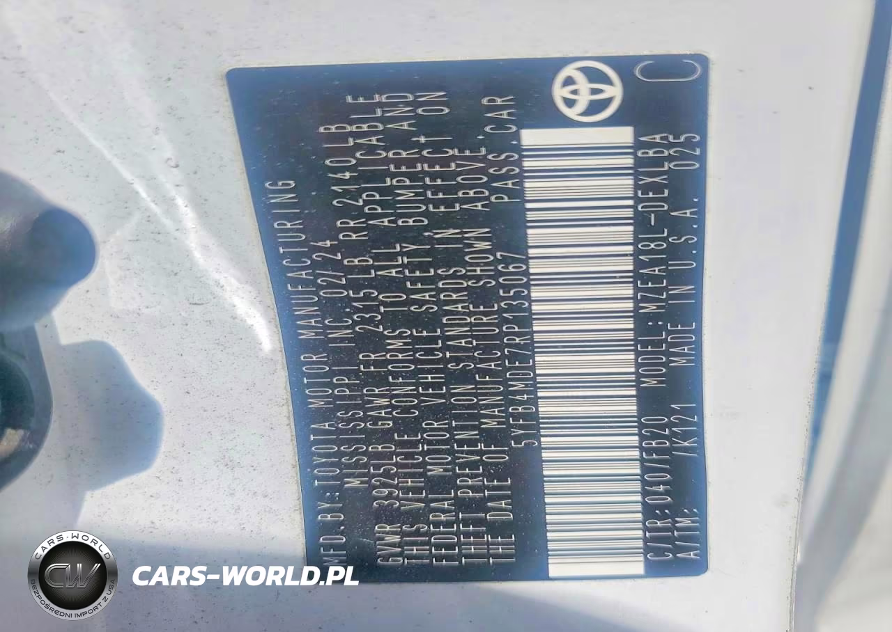2024 Toyota Corolla Le VIN:5YFB4MDE7RP135067 - 12