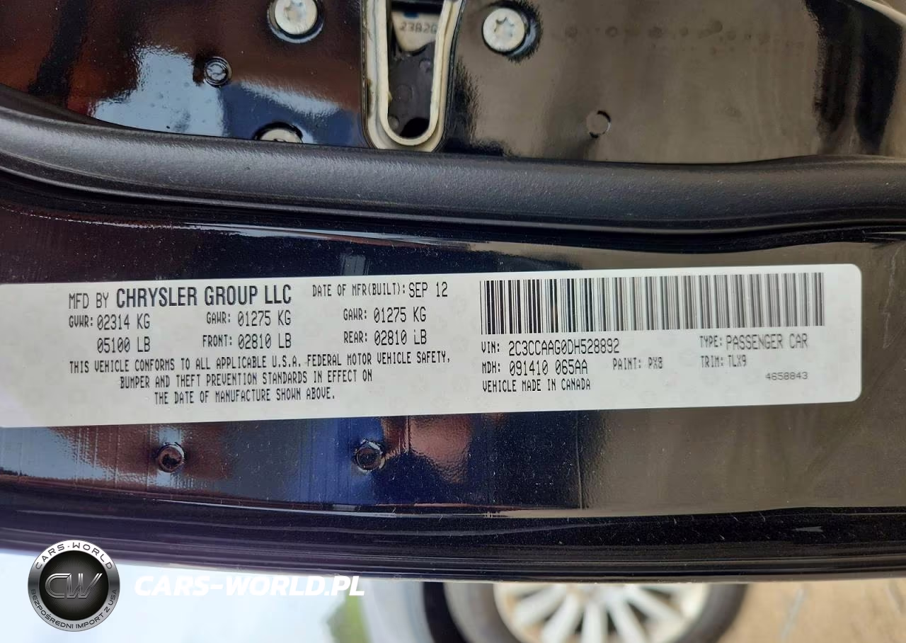 2013 Chrysler 300 VIN:2C3CCAAG0DH528892 - 12