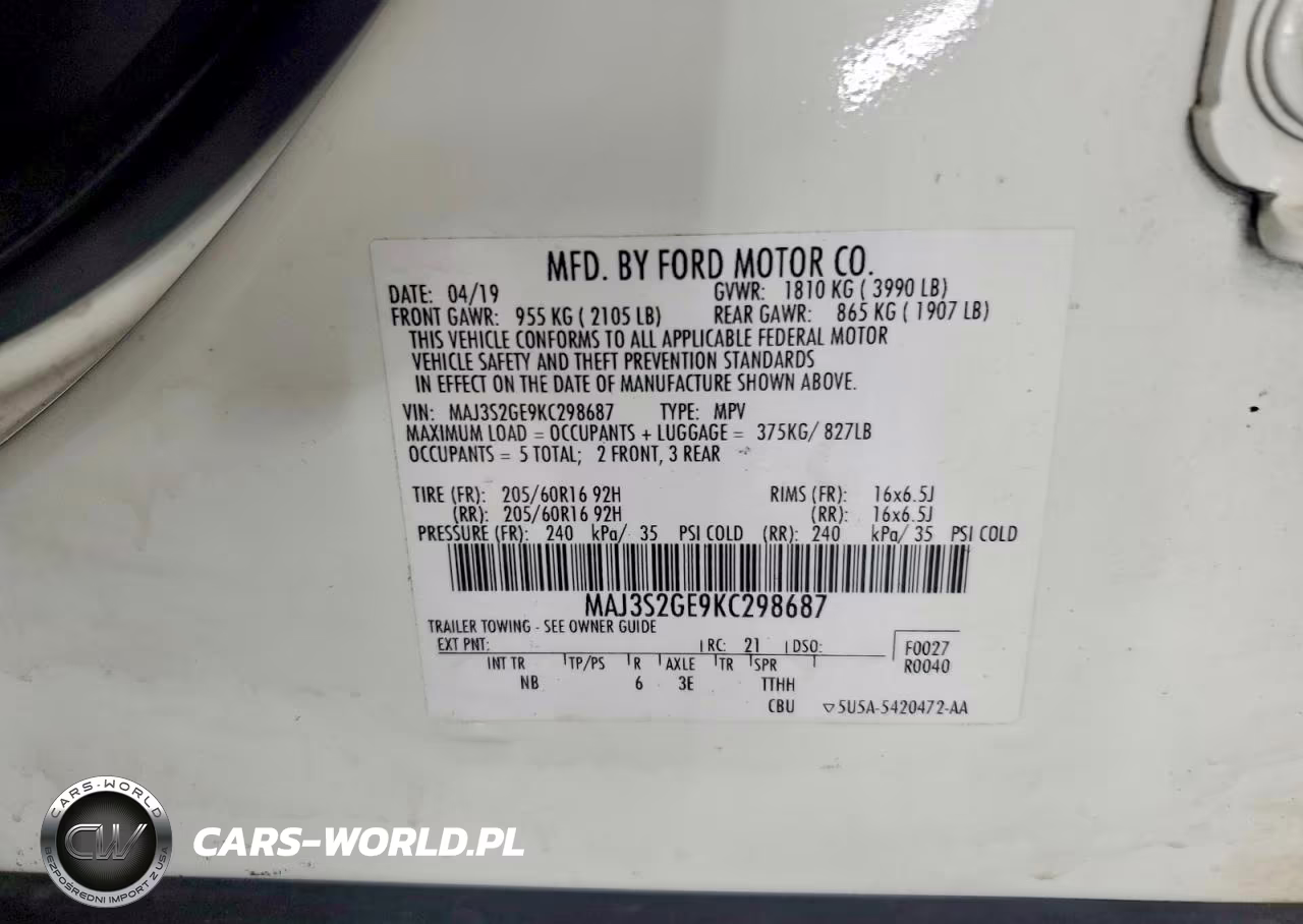 2019 Ford Ecosport Se VIN:MAJ3S2GE9KC298687 - 13