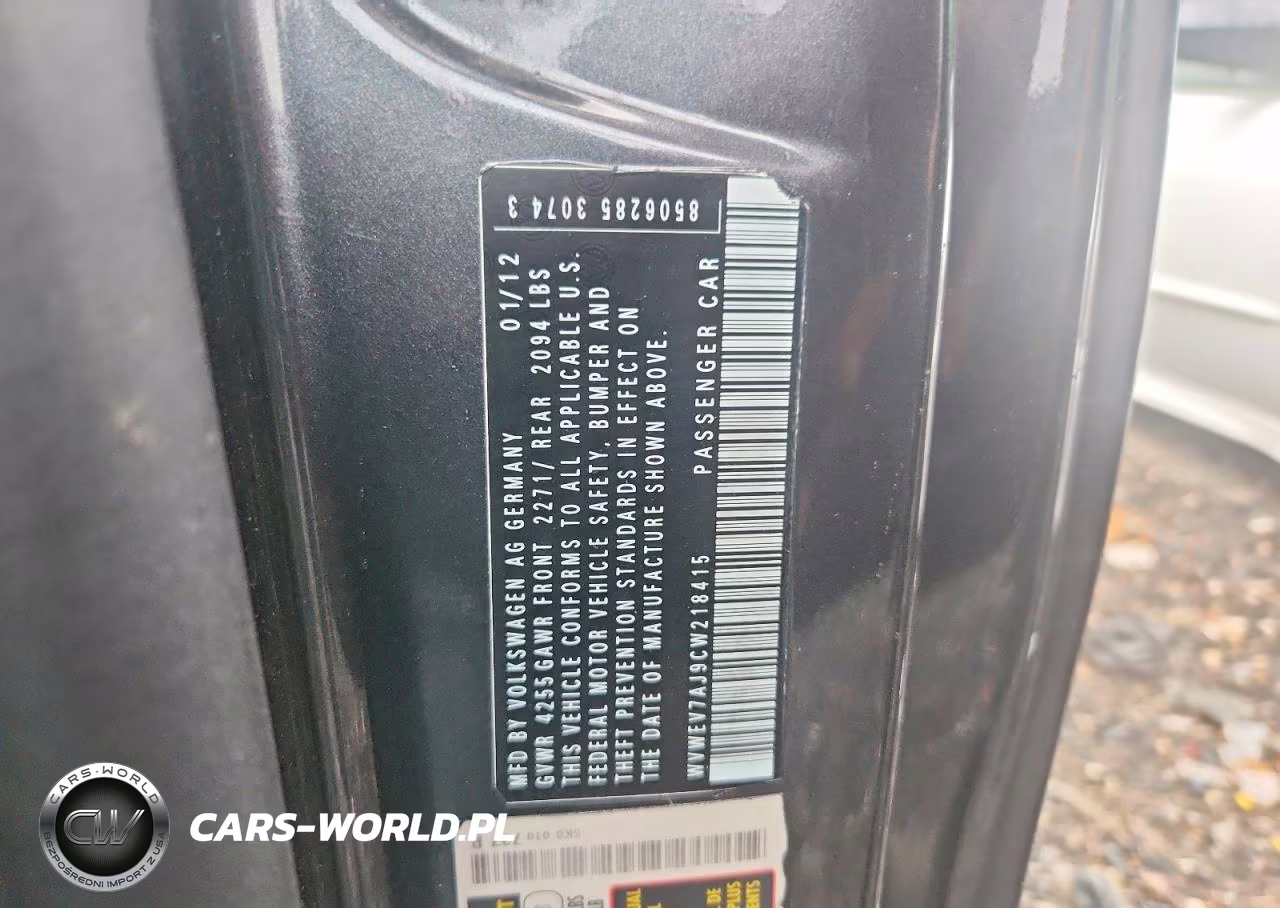 2012 Volkswagen Gti VIN:WVWEV7AJ9CW218415 - 12