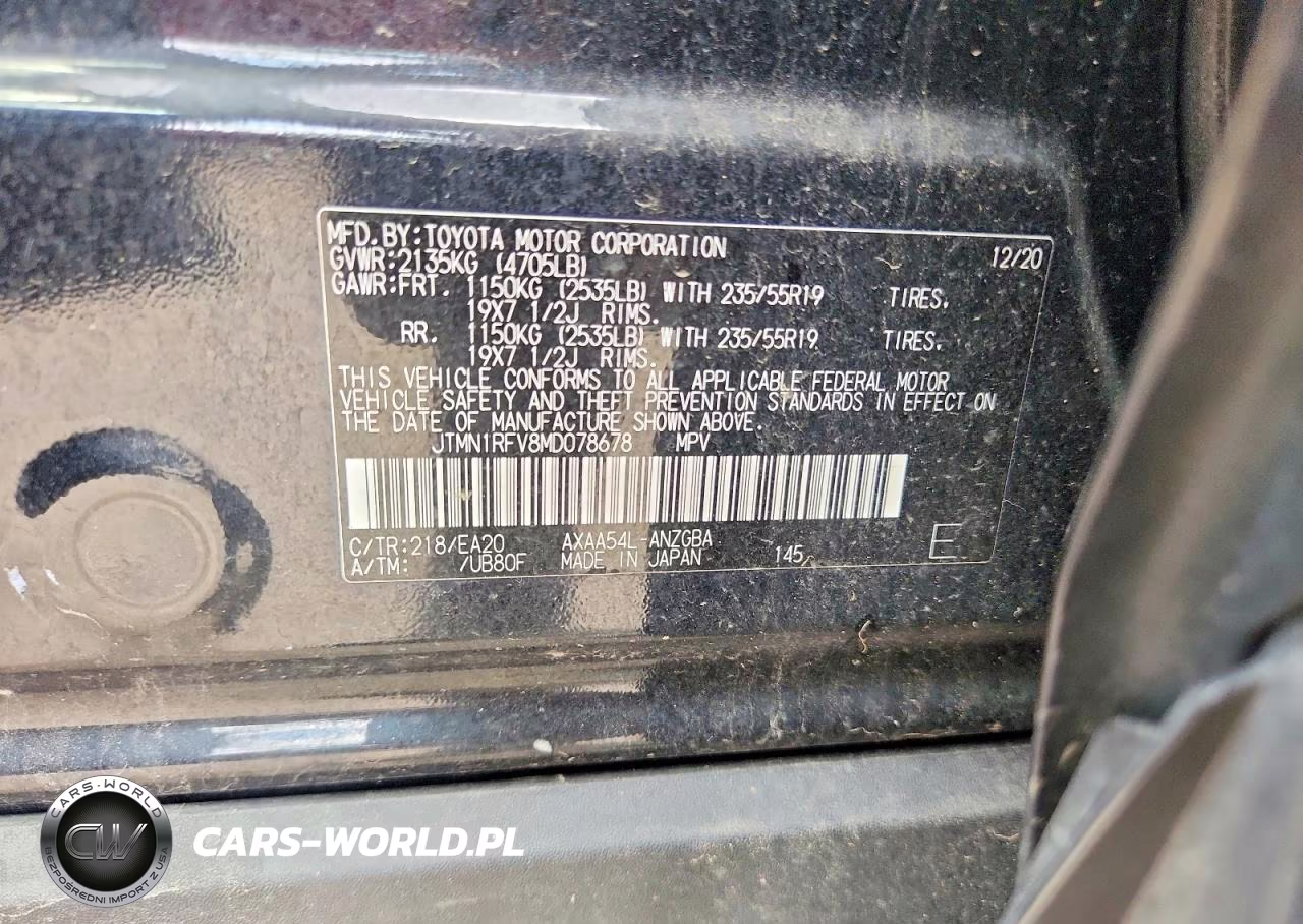 2021 Toyota Rav4 Limited VIN:JTMN1RFV8MD078678 - 13