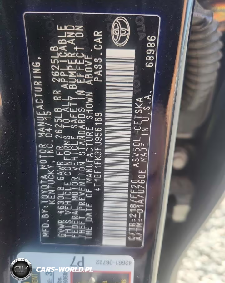 2015 Toyota Camry Se VIN:4T1BF1FK3FU956169 - 12