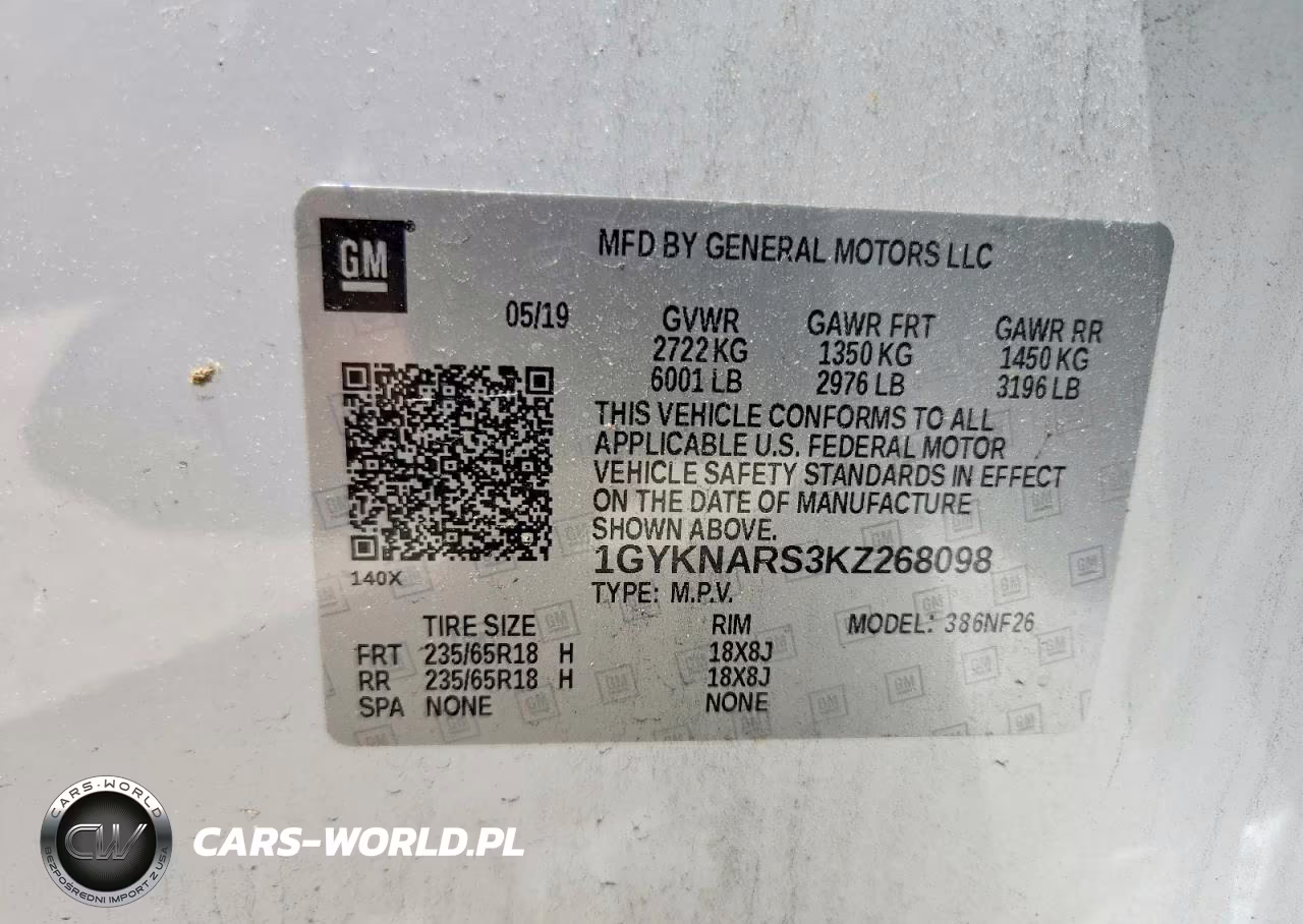 2019 Cadillac Xt5 VIN:1GYKNARS3KZ268098 - 13